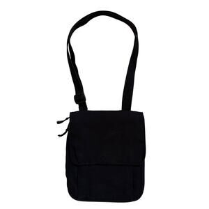 Vintage Eddie Bauer Crossbody Bag Adjustable Wallet Travel Passport Holder Black